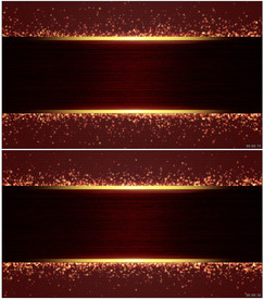 唯美金色粒子模版照片展示边框