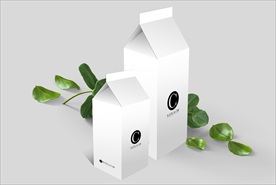 纸盒装牛奶样机展示