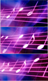 紫色音符飘动音乐背景包装素材