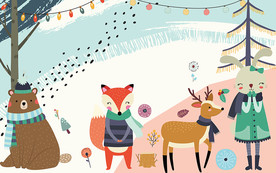 时尚卡通背景墙