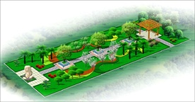 小游园效果图PSD