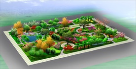 小游园效果图 小公园效果图