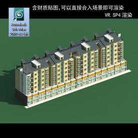 多层建筑 景观 小区 地产 楼