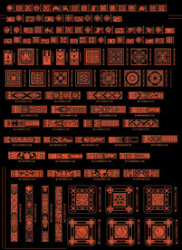 传统中式雕花图案