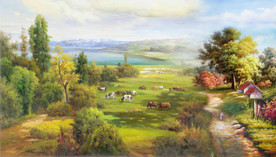 西方古典森林油画装饰画