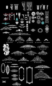 欧式雕花CAD图库