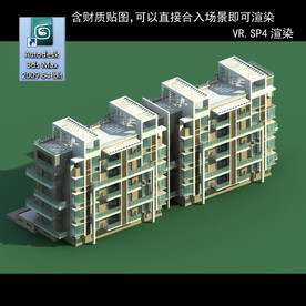 多层建筑 景观 小区 地产 楼