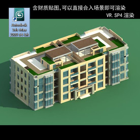 多层建筑 景观 小区 地产 楼