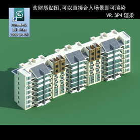 多层建筑 景观 小区 地产 楼