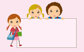 最新可爱小女孩背景图片