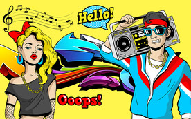 时尚摇滚音乐背景墙