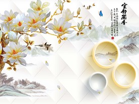 室静兰香3D背景墙