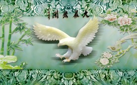 大展宏图玉雕背景墙