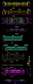 围墙护栏CAD图