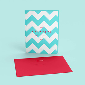 折页画册封面一键智能贴图效果图