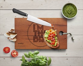 标志贴图 厨房用品菜板样机图片