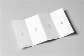 高档通用四折页样机效果图图片