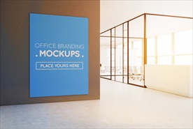 室内墙体展板画框样机图片