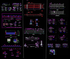 围墙建筑CAD图纸