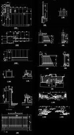 别墅隔断围墙施工图