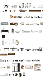 欧式家具PSD彩平图