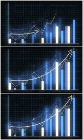 4K统计图曲线上升