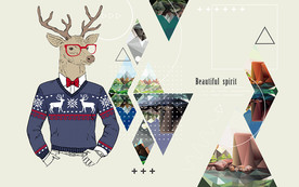 北欧时尚背景墙