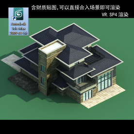 中式建筑 中式多层建筑 别墅