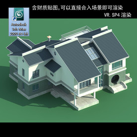 中式建筑 中式多层建筑 别墅