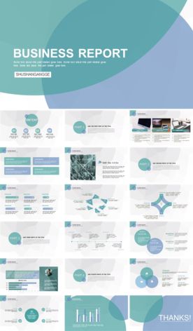 蓝色简约商务咨询演讲PPT模版