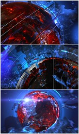 转动的新闻地球背景