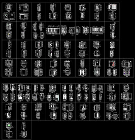 鞋柜玄关柜CAD立面图