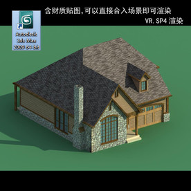中式建筑 多层建筑 别墅模型