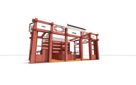 中式展台带贴图打包