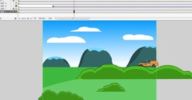 在野外行驶的抢修车8秒