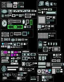 欧式拼花cad图库