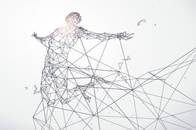 跳跃创意直线人物设计素材