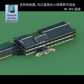 中式建筑 中式多层 中式别墅