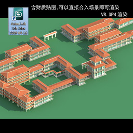 中式建筑 中式多层 中式别墅