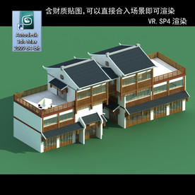 中式建筑 中式多层 中式别墅