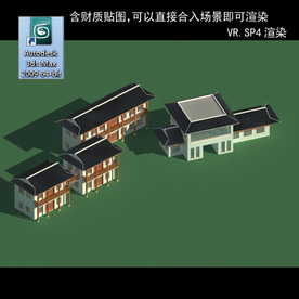 中式建筑 中式多层 中式别墅