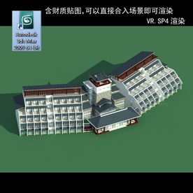 中式建筑 中式多层 中式别墅