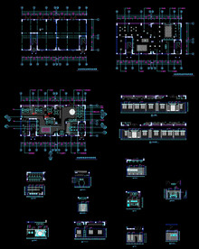 徽派风格售楼部装修图纸
