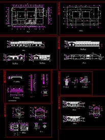 古典农家饭庄建筑图纸