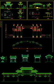 古典牌坊施工图
