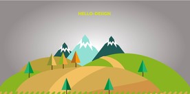 平面卡通场景插画