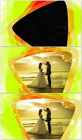 带通道三角形唯美婚礼视频框
