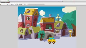 小汽车路边停下急刹车动画6秒