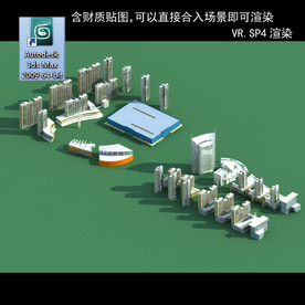 规划建筑 简易建筑 规划体块