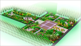 活动广场游园效果图